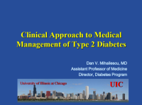 Clinical Approach to Medical Management of Type 2 Diabetes